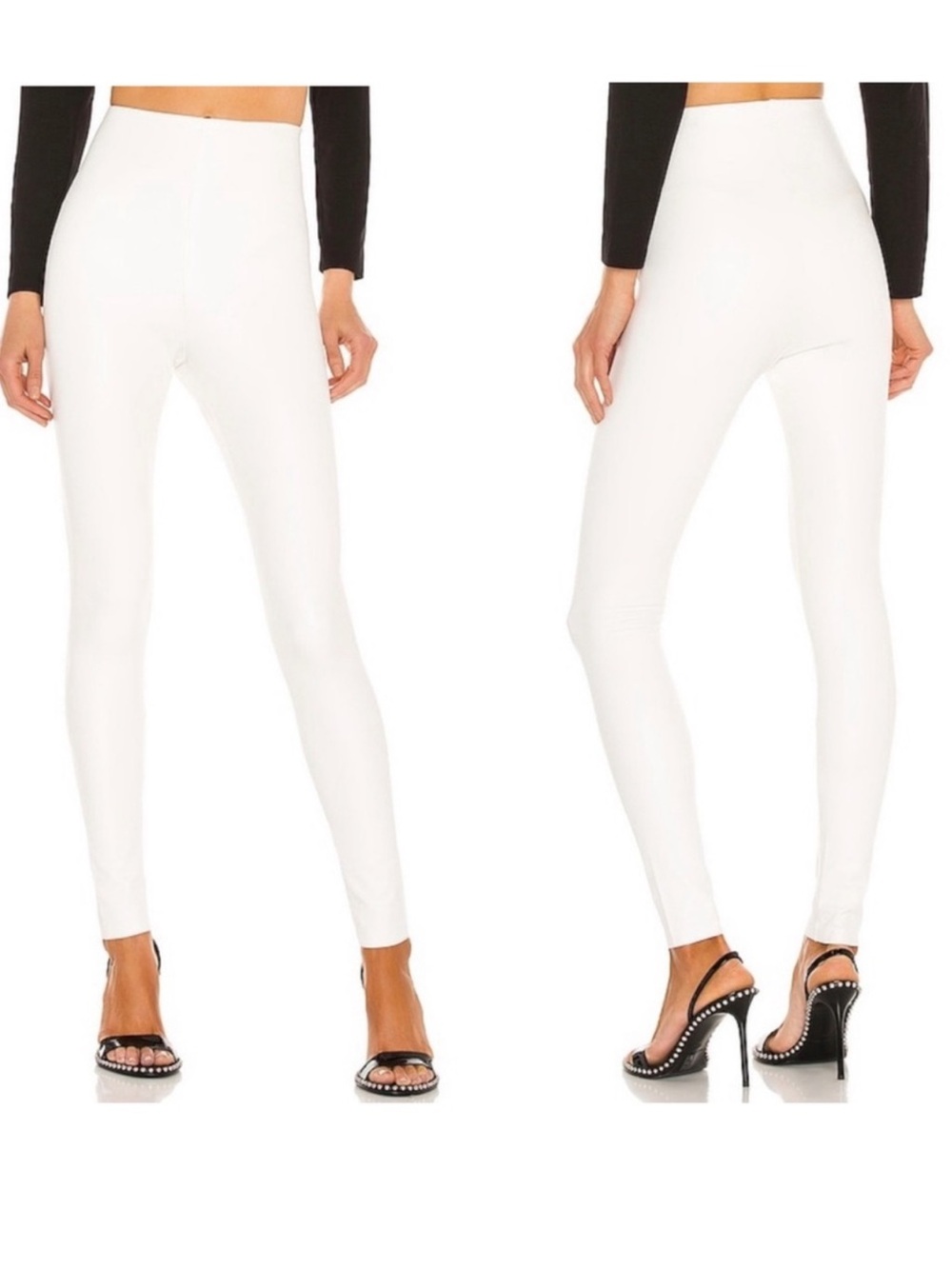 Commando perfect control faux leather leggings white high waisted